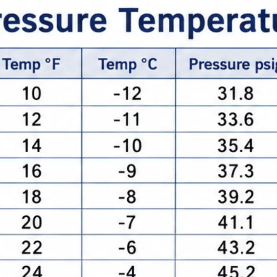 R290 Pressure Temperature Chart for Industrial Refrigeration