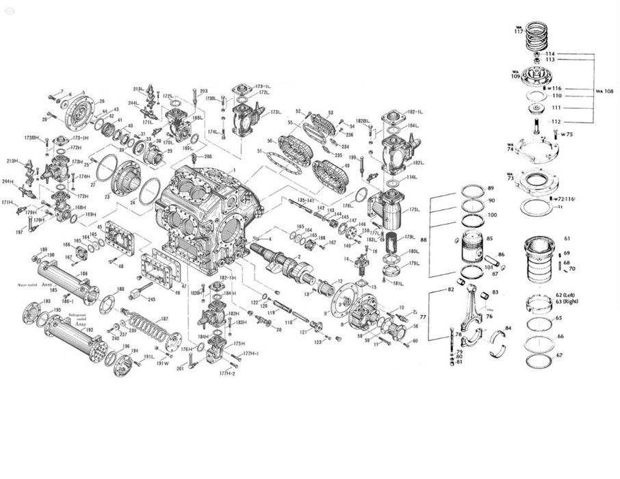 CRANKSHAFT, BALL BEARING 8A, 62A