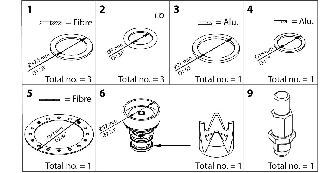 Danfoss ICS 25-10 3/8'' Complete Overhaul Rebuild Kit