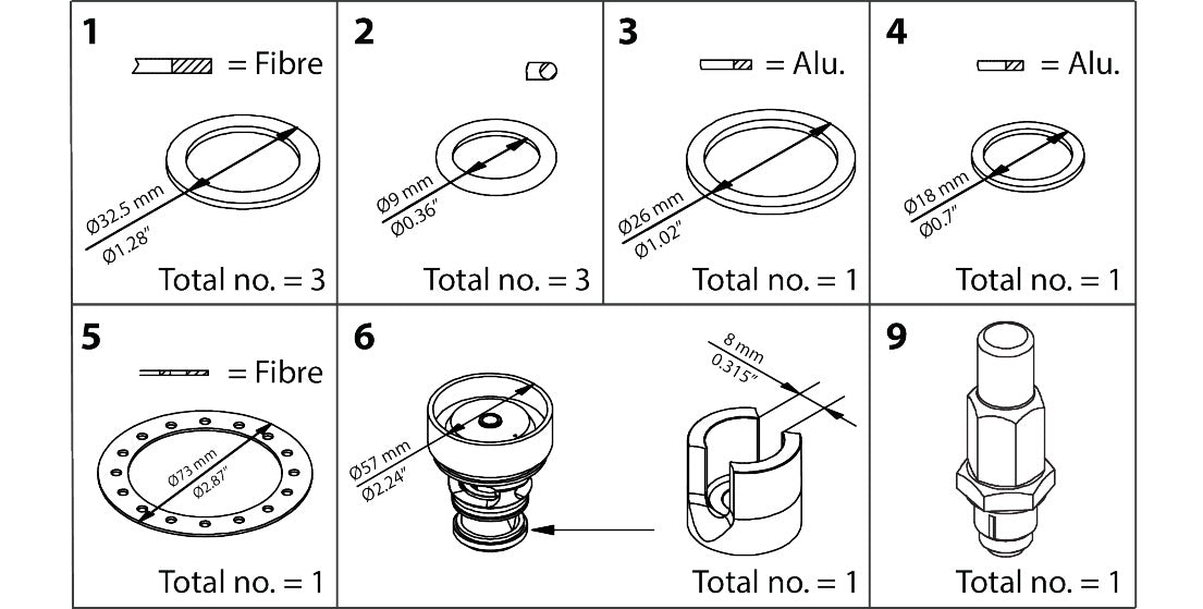 Danfoss ICS 25-15 1/2'' Complete Overhaul Rebuild Kit