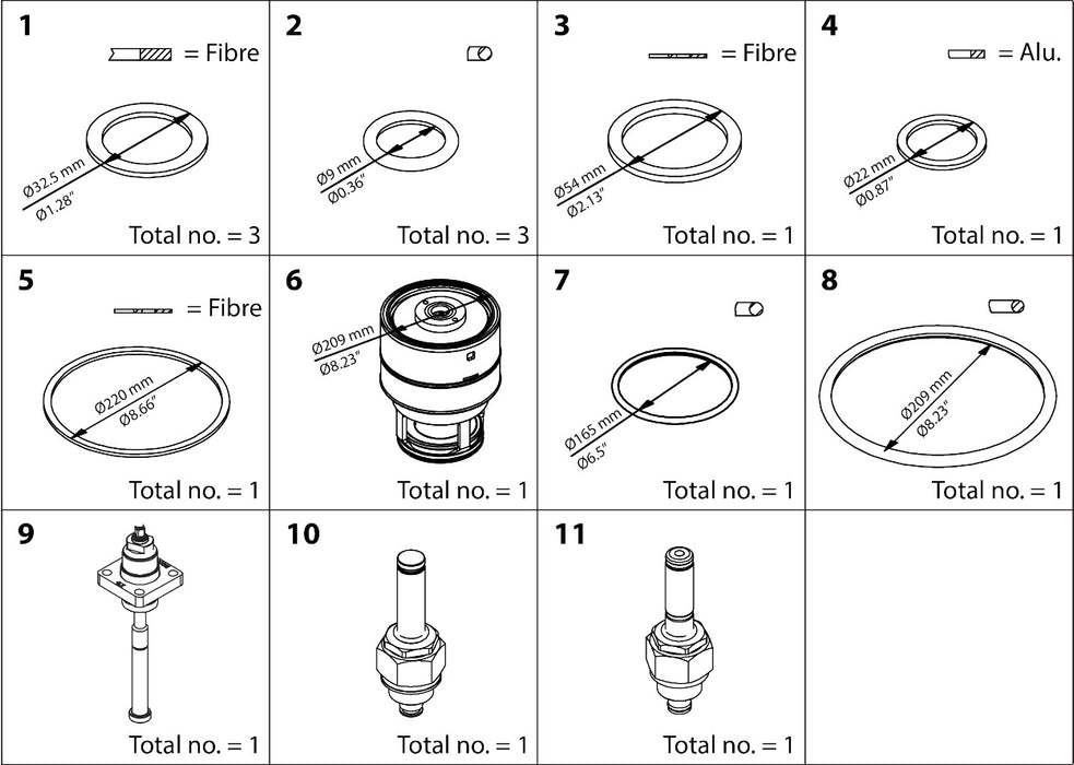 Danfoss ICLX 150 Overhaul Kit