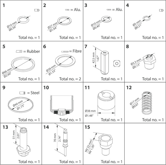 Danfoss Overhaul Kit for EVRA/EVRS 25