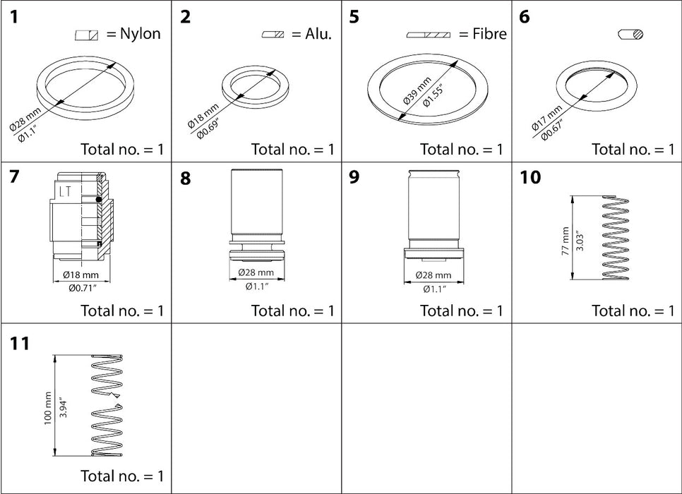 Danfoss SCA and SCA-X 15-20 Complete Overhaul Kit