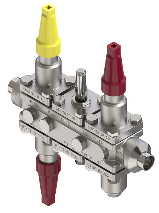 Danfoss ICF SS 20-6/1HRB Valve Station, 1 1/4 in, Stainless Steel, Butt Weld, ANSI Sch 40