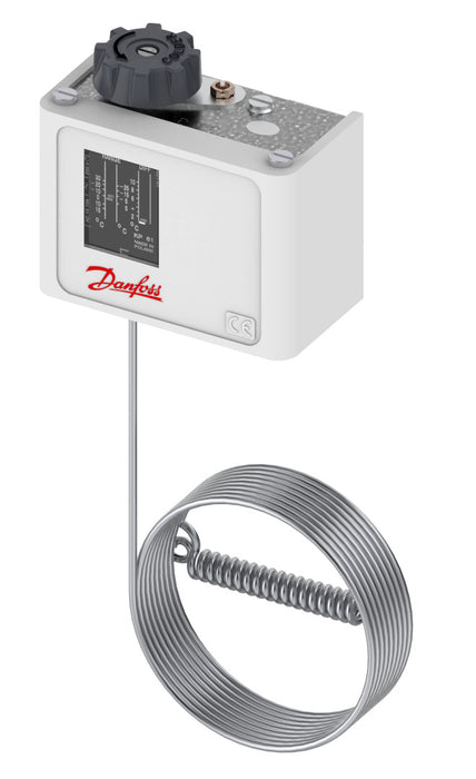 Danfoss KP 61 Thermostat -30°C to 15°C, 2m Capillary Tube with Auto Reset