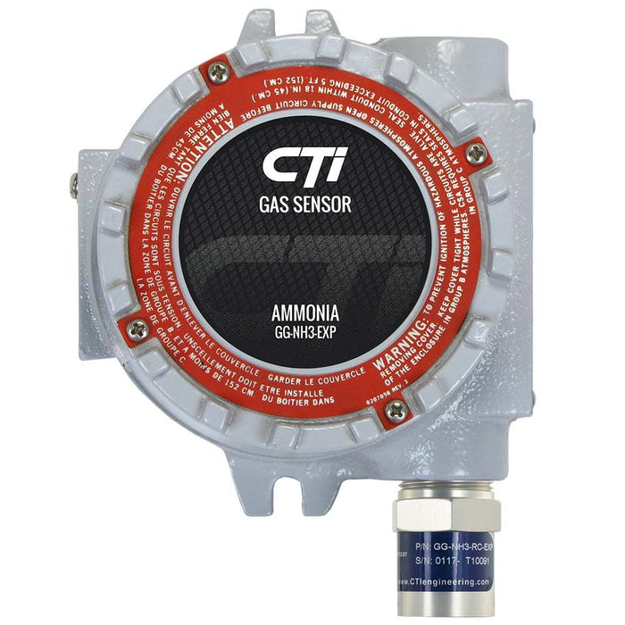 CTI GG-NH3-1000-EXP Gas Sensor, Ammonia (NH3), 0-1000 ppm, Explosion-Proof