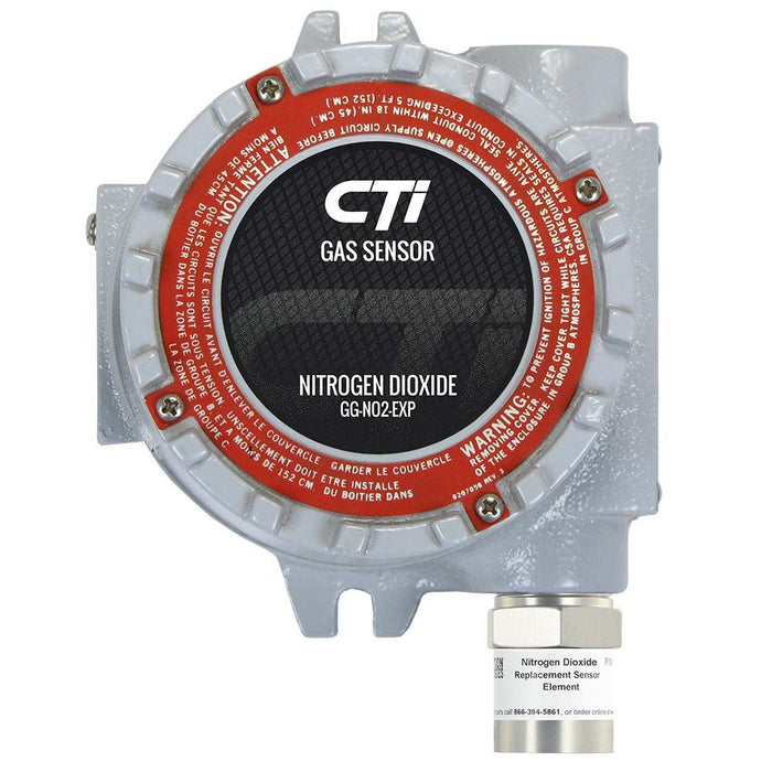 CTI GG-NO2-10 Gas Sensor, Nitrogen Dioxide (NO2), 0-10 ppm, Explosion-Proof