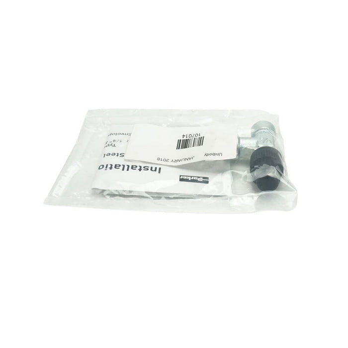 Parker Refrigerating Specialties: 107014, Unibody, 1/4" Angle FXF PL CAP